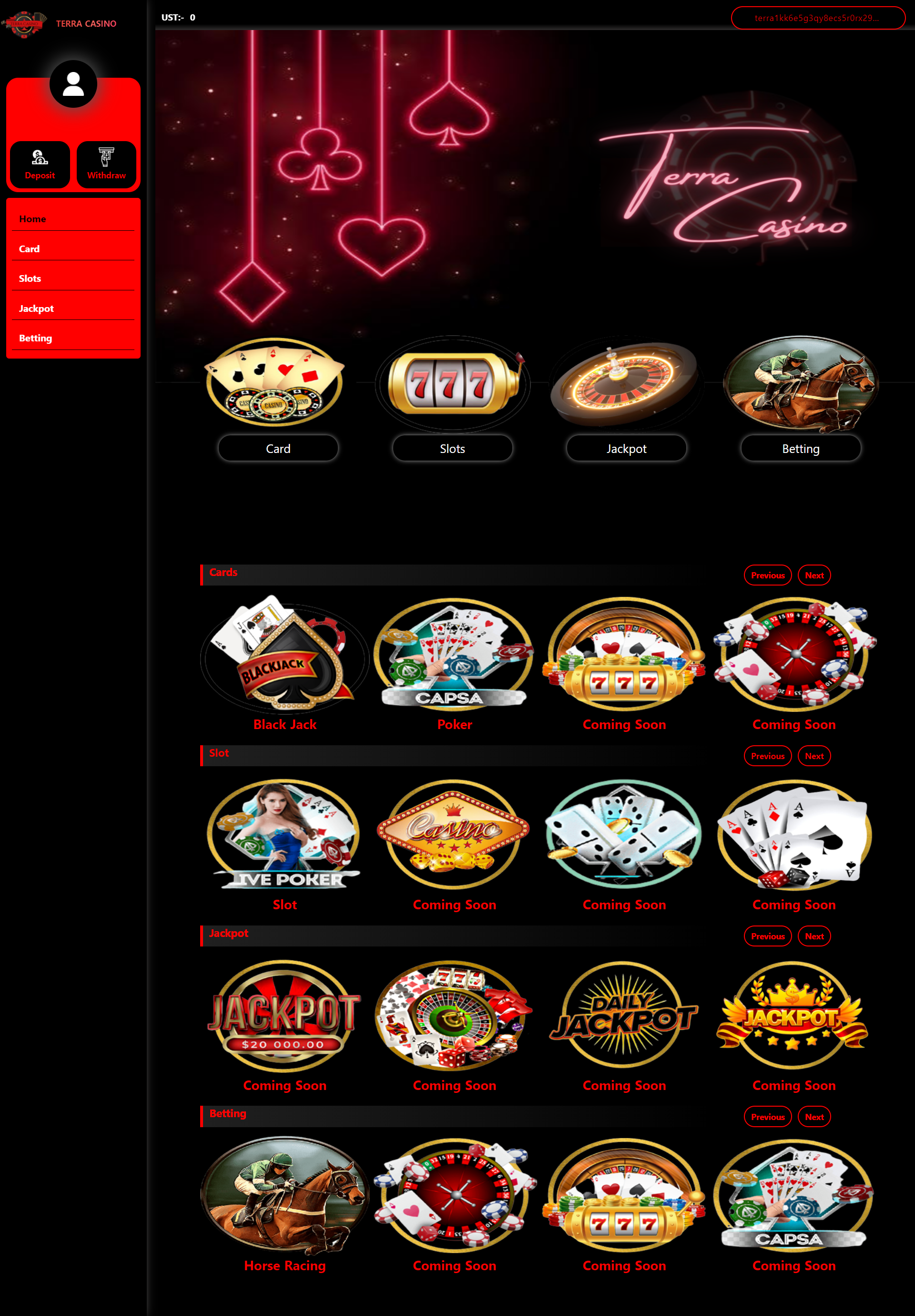 Terra Casino (Games)